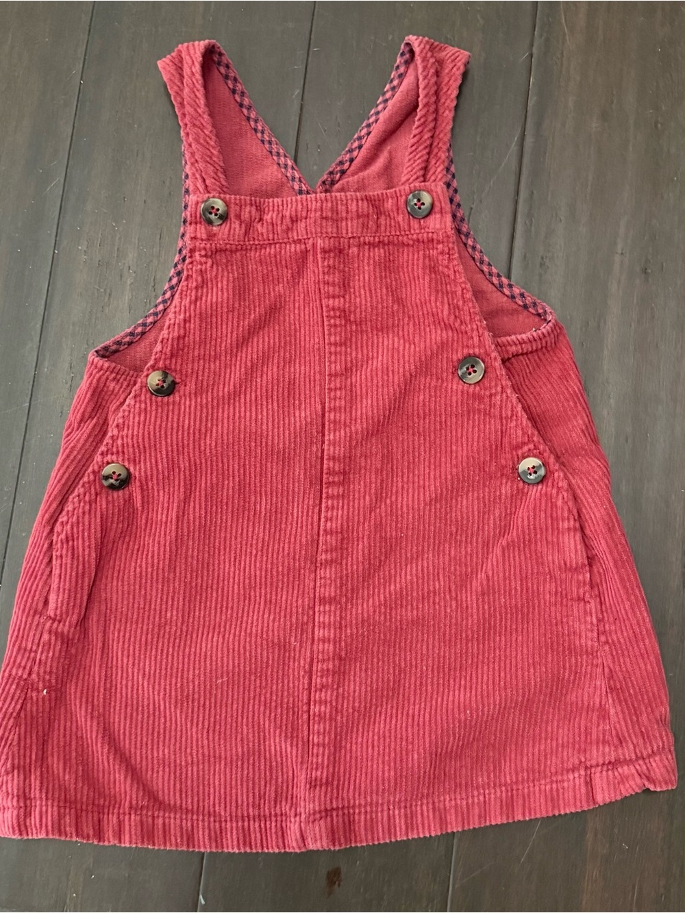 Zara Girls' Corduroy Overall Dress - Rose Pink